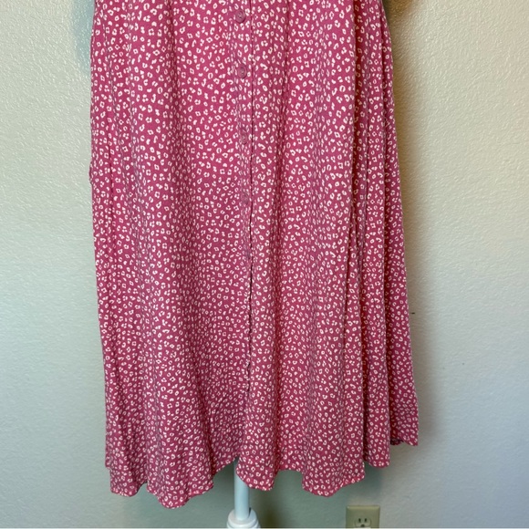 Torrid Button Front Skater Mini Dress Pink & White Size 3X - Picture 4 of 14